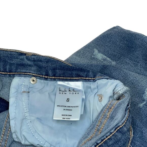 Nicole Miller New York - Women’s High-Rise Distressed Ankle Jeans - Size 8 - Picture 3 of 9